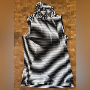 Michael Kors Black and White Striped Tank Top